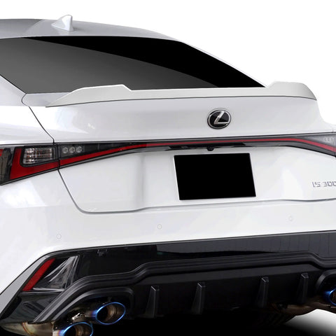 For 2021-2025 Lexus IS350 IS500 W-Power Pearl White Duckbill Rear Trunk Spoiler