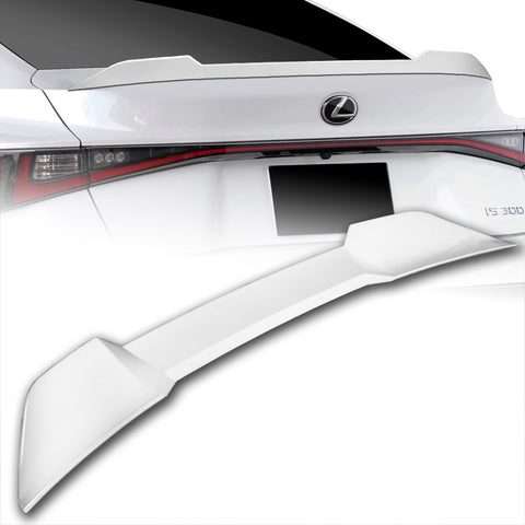 For 2021-2025 Lexus IS350 IS500 W-Power Pearl White Duckbill Rear Trunk Spoiler
