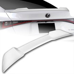 For 2021-2025 Lexus IS350 IS500 W-Power Pearl White Duckbill Rear Trunk Spoiler