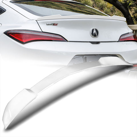 For 2023-2025 Acura Integra W-Power Pearl White Duckbill Rear Trunk Spoiler Wing