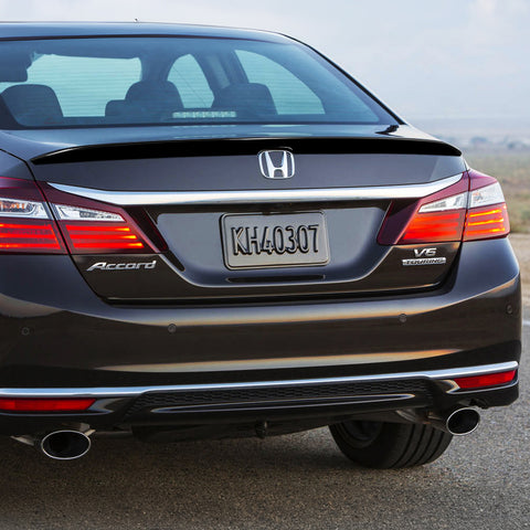 For 2013-2017 Honda Accord Sedan W-Power Pearl Black Duckbill Rear Trunk Spoiler