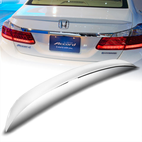 For 2013-2017 Honda Accord Sedan W-Power Pearl White Duckbill Rear Trunk Spoiler