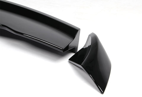 For 2016-2018 Chevy Camaro Painted Black ZL1 Style Front Bumper Body Kit Lip 3pcs + For 16-20 Chevy Camaro Factory Style 3-Piece Painted BLK ABS Rear Trunk Spoiler