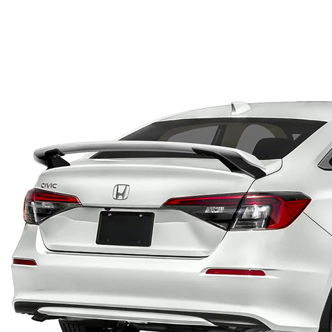 For 2022-2024 Honda Civic Sedan HP-Style 2-Tone White & Black Trunk Spoiler Wing