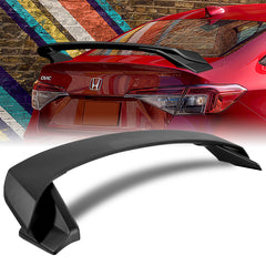 For 2022-2024 Honda Civic 4DR Sedan HP-Style Unpainted Black Trunk Spoiler Wing