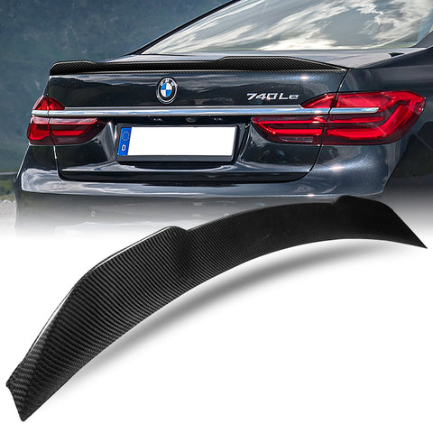 For 2016-2022 BMW 7-Series G11 G12 V-Style Carbon Fiber Trunk Lid Spoiler Wing
