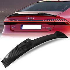 For 2019-2023 Audi A7 S7 RS7 V-Style Carbon Fiber Rear Trunk Lid Spoiler Wing