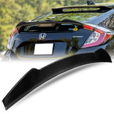 For 2017-2021 Honda Civic Hatchback V-Style Carbon Fiber Trunk Lid Spoiler Wing