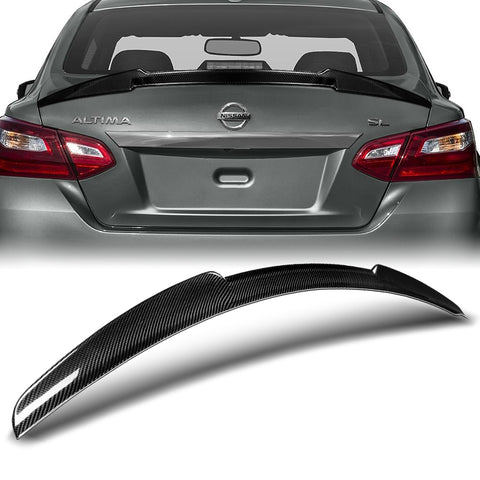 For 2016-2018 Nissan Altima Sedan V-Style Carbon Fiber Rear Trunk Spoiler Wing