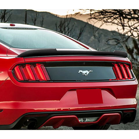 For 2015-2022 Ford Mustang Coupe H-Style Real Carbon Fiber Trunk Spoiler Wing + For 2015-2023 Ford Mustang Coupe Shark Fin Carbon Fiber Vortex Roof Spoiler Wing