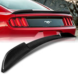 For 2015-2022 Ford Mustang Coupe H-Style Real Carbon Fiber Trunk Spoiler Wing + For 2015-2023 Ford Mustang Coupe Shark Fin Carbon Fiber Vortex Roof Spoiler Wing