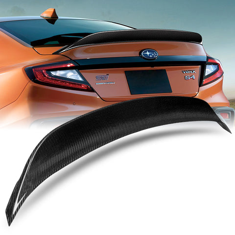 For 2022-2024 Subaru WRX STi Real Carbon Fiber Rear Trunk Duckbill Spoiler Wing