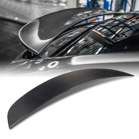 For 2016-2025 Tesla Model X OE-Style Real Carbon Fiber Rear Trunk Spoiler Wing + For 2016-2025 Tesla Model X SUV Carbon Fiber Rear Roof Window Visor Spoiler Wing