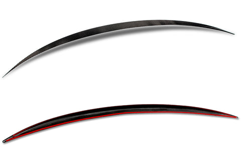 For 2017-2023 Tesla Model-3 OE-Style Real Carbon Fiber Rear Trunk Spoiler Wing + For 2017-2023 Tesla Model 3 Carbon Fiber Rear Roof Window Visor Spoiler Wing