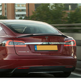 For 2012-2024 Tesla Model S V-Style Matt Carbon Fiber Rear Trunk Spoiler Wing