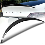 For 2020-2024 Tesla Model Y OE-Style Real Carbon Fiber Rear Trunk Spoiler Wing + For 2020-2024 Tesla Model Y Carbon Fiber Rear Roof Window Visor Spoiler Wing
