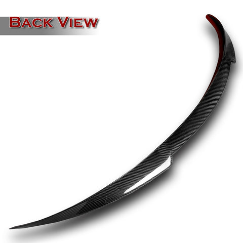 For 2020-2024 Tesla Model Y Real Carbon Fiber V-Style Trunk Lid Spoiler Wing + For 2020-2024 Tesla Model Y Carbon Fiber Rear Roof Window Visor Spoiler Wing