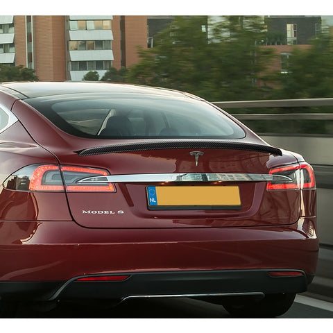 For 2012-2024 Tesla Model S OE-Style Matt Carbon Fiber Trunk Lid Spoiler Wing