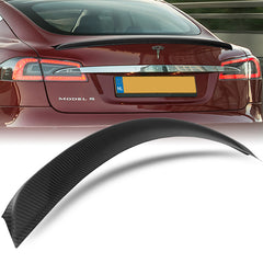 For 2012-2024 Tesla Model S OE-Style Matt Carbon Fiber Trunk Lid Spoiler Wing