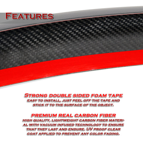 For 2017-2023 Tesla Model 3 Matt Carbon Fiber Rear Trunk Duckbill Spoiler Wing