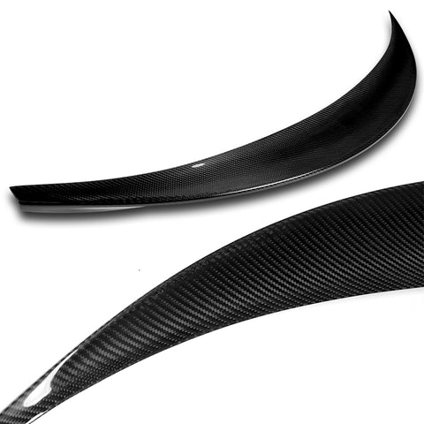 For 2020-2024 Tesla Model Y Real Carbon Fiber VIP-Style Trunk Lid Spoiler Wing + For 2020-2024 Tesla Model Y Carbon Fiber Rear Roof Window Visor Spoiler Wing