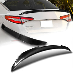 For 2011-2013 Kia Optima K5 V-Style Real Carbon Fiber Rear Trunk Spoiler Wing + For 2011-2015 Kia Optima K5 V-Style Carbon Fiber Rear Roof Window Spoiler Wing