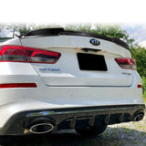 For 2016-2020 Kia Optima K5 V-Style Carbon Fiber Rear Trunk Lid Spoiler Wing + For 2016-2020 Kia Optima K5 V-Style Carbon Fiber Rear Roof Window Spoiler Wing