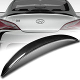 For 2010-2012 Hyundai Genesis Coupe Real Carbon Fiber Front Bumper Spoiler Lip 3pcs + For 2010-2016 Hyundai Genesis Coupe 2DR OE-Style Carbon Fiber Trunk Spoiler Wing + For 2010-2016 Hyundai Genesis Coupe Carbon Fiber Rear Roof Visor Window Spoiler