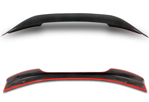 For 2013-2016 Scion FR-S/Toyota 86 Real Carbon Fiber Front Bumper Body Kit Lip 3pcs + For 2013-2020 Subaru BRZ Scion FRS FR-S Carbon Fiber Rear Trunk Spoiler Lid Wing