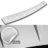 For 2015-2017 Ford Mustang Painted White Front Bumper Body Kit Spoiler Lip 3pcs + For 2015-2023 Ford Mustang Coupe Shark Fin Pearl White Vortex Rear Roof Spoiler