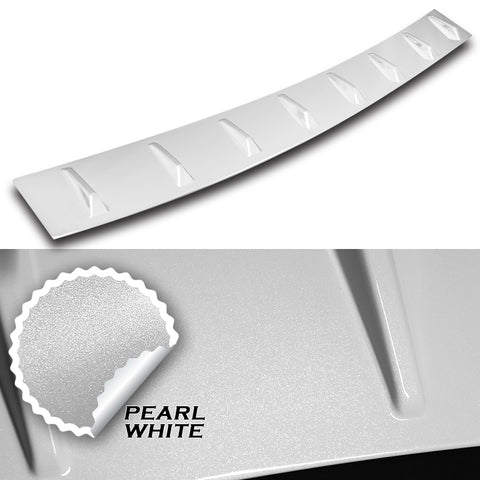 For 2015-2017 Ford Mustang Painted White Front Bumper Body Kit Spoiler Lip 3pcs + For 2015-2023 Ford Mustang Coupe Shark Fin Pearl White Vortex Rear Roof Spoiler