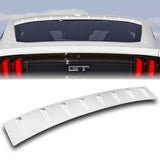 For 2015-2017 Ford Mustang Painted White Front Bumper Body Kit Spoiler Lip 3pcs + For 2015-2023 Ford Mustang Coupe Shark Fin Pearl White Vortex Rear Roof Spoiler