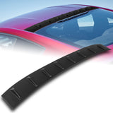 For 2015-2017 Ford Mustang Unpainted BLK Front Bumper Body Kit Spoiler Lip 3PCS  +For 2015-2023 Ford Mustang Coupe Shark Fin Matt Black Vortex Rear Roof Spoiler