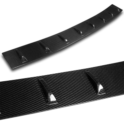 For 2015-2022 Ford Mustang Coupe H-Style Real Carbon Fiber Trunk Spoiler Wing + For 2015-2023 Ford Mustang Coupe Shark Fin Carbon Fiber Vortex Roof Spoiler Wing
