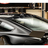 For 2015-2022 Ford Mustang Coupe H-Style Real Carbon Fiber Trunk Spoiler Wing + For 2015-2023 Ford Mustang Coupe Shark Fin Carbon Fiber Vortex Roof Spoiler Wing