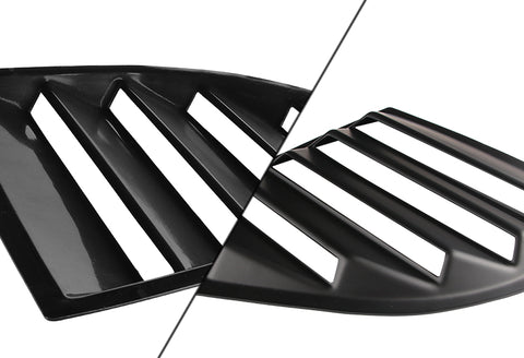For 2011-2023 Dodge Charger Black ABS Rear Window Roof Visor Spoiler Wing + For 2008-2023 Dodge Challenger ABS Black Side Window Louvers Scoop Cover Vent