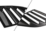 For 2008-23 Dodge Challenger W-Power Matt Black Rear Roof Window Visor Spoiler + For 2008-2023 Dodge Challenger ABS Black Side Window Louvers Scoop Cover Vent