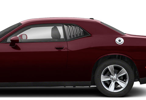 For 2011-2023 Dodge Charger Black ABS Rear Window Roof Visor Spoiler Wing + For 2008-2023 Dodge Challenger ABS Black Side Window Louvers Scoop Cover Vent