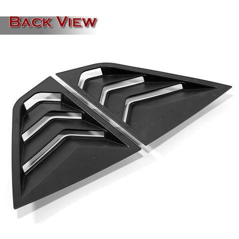 For 2009-2020 Nissan 370Z ABS Black Side Window Louvers Scoop Cover Vent 2pcs