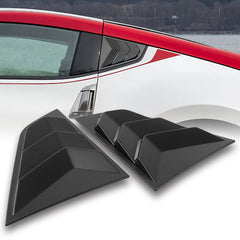 For 2009-2020 Nissan 370Z ABS Black Side Window Louvers Scoop Cover Vent 2pcs