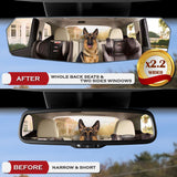 W-Power 270MM Wide Flat Interior Panoramic Rear View Clear Tint Mirror Universal