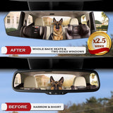 W-Power 300MM Wide Flat Interior Panoramic Rear View Clear Tint Mirror Universal