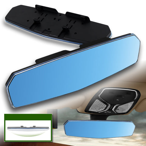 W-Power 300MM Convex Interior Panoramic Rear View Blue Tint Mirror Universal