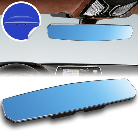 W-Power 400MM Convex Interior Panoramic Rear View Blue Tint Mirror Universal