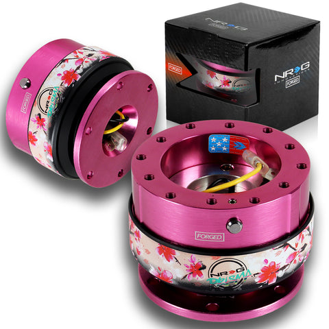NRG SRK-200PK-SAKURA Pink Aluminum Steering Wheel Gen 2.0 Quick Release Adapter