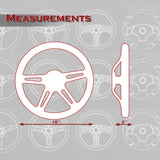 W-Power 457MM Red Wood Half Wrap 5-Hole Chrome 4-Spoke 18" Steering Wheel + Horn
