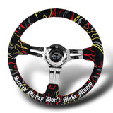 NRG 350MM Ryan Litteral V3 Chrome Center 14-inch Steering Wheel RST-018CH-RLB Condition: New