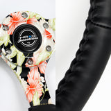 NRG RST-036FL-R 350MM Hydro Dipped Floral Black Leather 14-Inch Steering Wheel