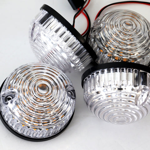 For 90-16 Land Rover Defender Clear Complete LED Upgrade Kits Indicator Lights