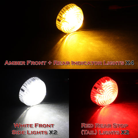 For 90-16 Land Rover Defender Clear Complete LED Upgrade Kits Indicator Lights